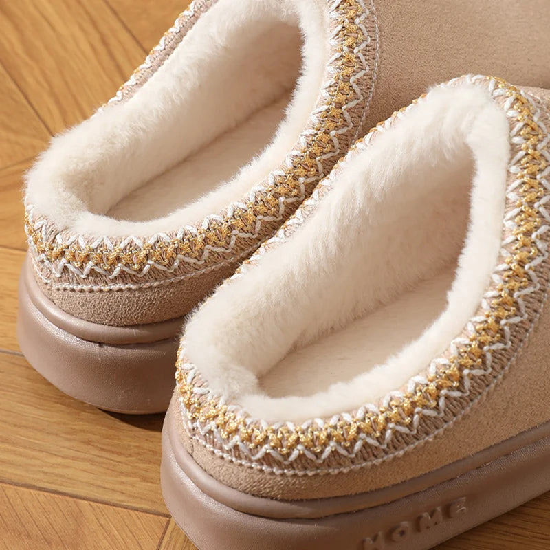 Plush Comfort Platform Home Slippers