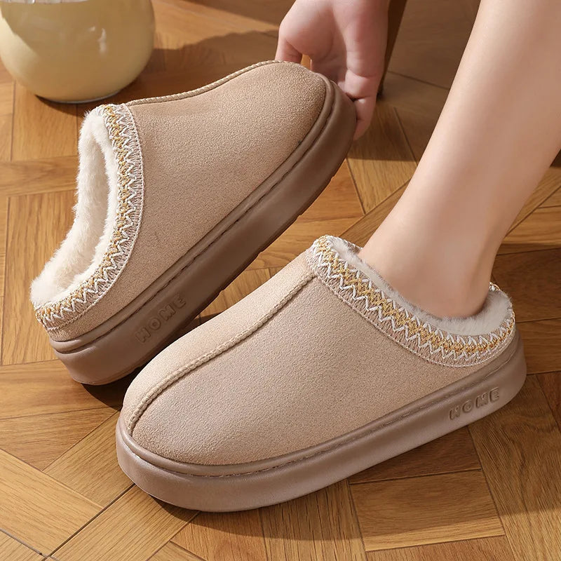 Plush Comfort Platform Home Slippers